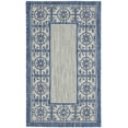 thumbnail image 2 of Nourison Garden Party Indoor/Outdoor Transitional Bordered Ivory Blue 2'2" x 3'9" Area Rug, (2' x 4'), 2 of 8