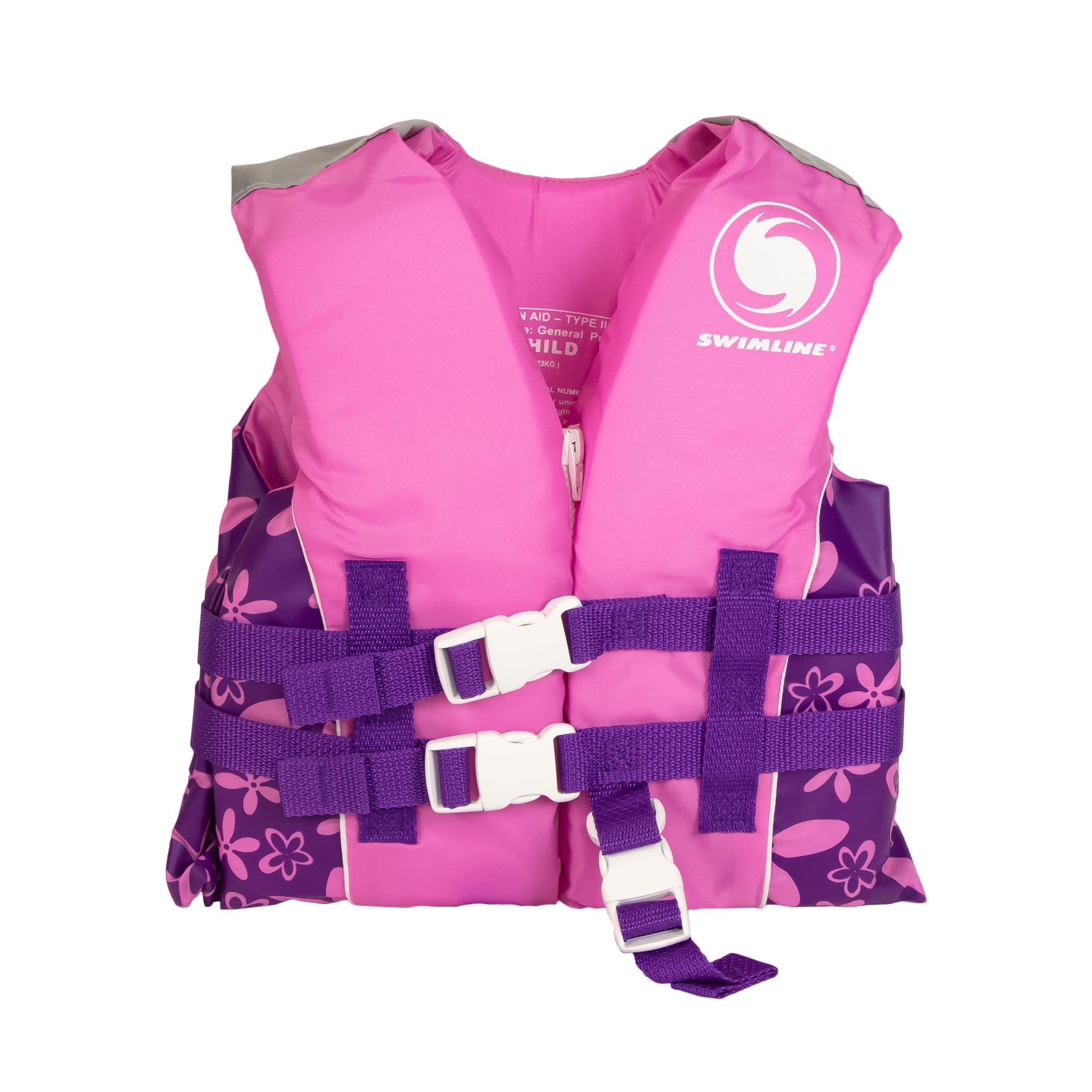 Pish de natation rose et violet Girls de sauvetage floral Gilet - jusqu'Ã  50 lbs | Walmart Canada
