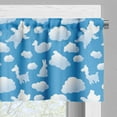 thumbnail image 3 of Ambesonne Cloud Valance Pack of 2, Clouds Duck Bear and Rabbit, 42"X12", Blue and White, 3 of 5