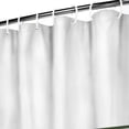 thumbnail image 3 of Green Strip Minimalistic Style White Shower Curtain Waterproof Washable Polyester Bathroom Decor Retro Bath Decor 72" W X 72" L with 12 Hooks, 3 of 4
