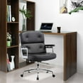 thumbnail image 1 of Lobby Executive PU Office Chair ,Mid-Back Executive Swivel Mesh Office Desk Chair, Upholstery, Lumbar Support, Modern Style, 1 of 4