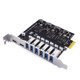 thumbnail image 2 of Tarjeta de expansión PCI-E USB 3.2 y tipo C Adaptador de tarjeta PCIE a USB de 6 puertos + 2 puertos USB-C 3.2 PCI-E, 2 of 4