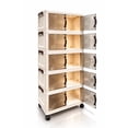 thumbnail image 1 of Toytexx Armoire de Rangement Pliable à 5 Niveaux avec Portes et Roues, 1 of 5