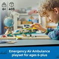 thumbnail image 4 of LEGO City Emergency Air Ambulance Airplane Building Toy for Kids - Pretend Play Rescue Airplane Model for Boys & Girls, Ages 6+ - Building Blocks W/Hero Minifigures - Gift Idea for Birthdays - 60465, 4 of 8