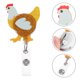 thumbnail image 5 of Lindo carrete de insignia retráctil de pollo con pinza de cocodrilo para enfermeras, médicos, asistentes médicos, estudiantes de enfermería y profesores., 5 of 5
