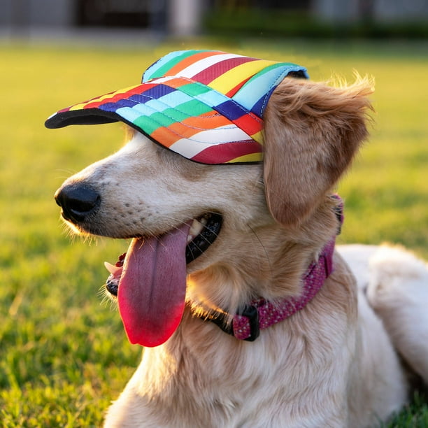 unbranded 2Ud Gorras Con Y Sombrero De Ala Redonda Para Perros Con Protección Solar Y Dos Agujeros