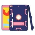 thumbnail image 2 of Dteck Case For Apple iPad 8th Generation 10.2-inch 2020,iPad 7th Gen 10.2" 2019 Shockproof 3 in 1 Design Rugged Hybrid Armor Rubber Hard Case Kickstand Protective Cover,Navy+Rose, 2 of 6