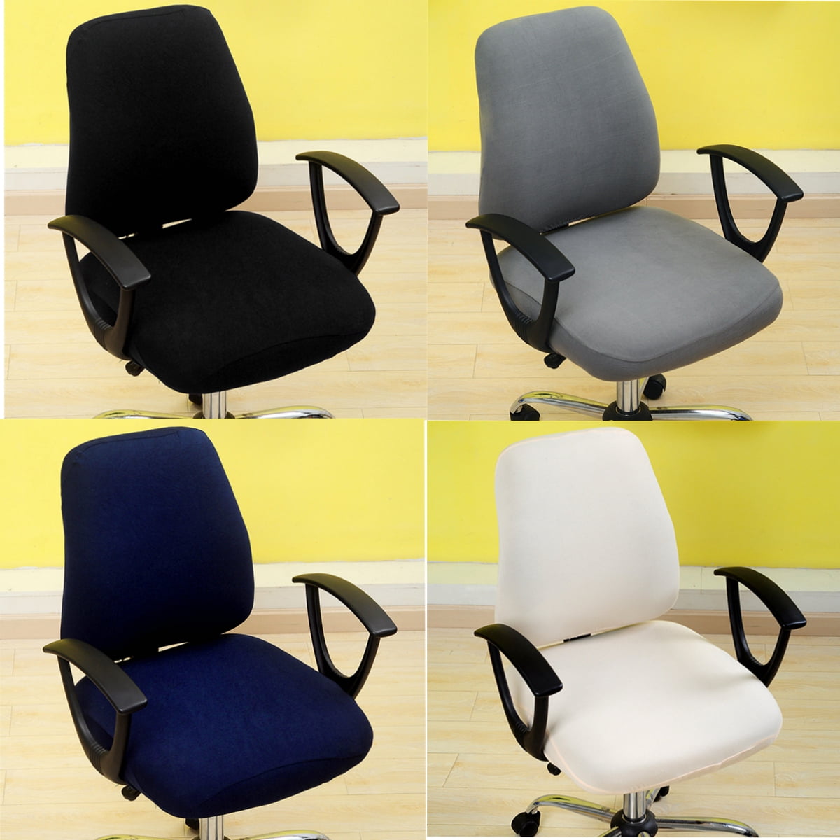 Office Chair Slipcover Quality Stretchable Polyester Rotating Swivel Armrest Cover