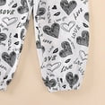 thumbnail image 5 of CUZIBR Boys Pants For Toddler Kids Lightweight Thin Ice Silk Pants With Black White Heart Print Comfortable Elastic Waist For Daily Casual Outdoor Party Holiday Dailywear For Child, 5 of 5
