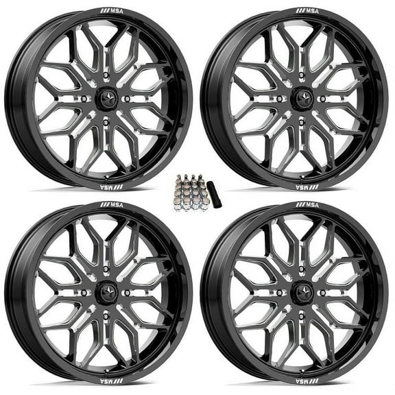 MSA M47 Sniper 18" Wheels/Rims Milled Kawasaki Mule Pro FXT