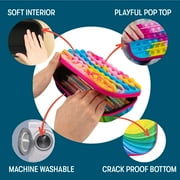 ZIPIT POP Pencil Box | Fidget Silicon Sensory Push It Case | Large Capacity Pencil Case (Colorful)