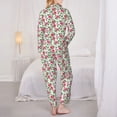thumbnail image 6 of Wukai Flower Print Women's Pajama Set - Soft Long Sleeve Sleepwear for Comfort and Style-XX-Large, 6 of 9