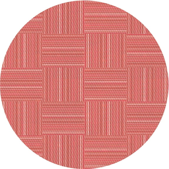 Ahgly Company Indoor Square Patterned Ruby Red Area Rugs, 3' Square