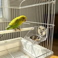 thumbnail image 5 of Spill-Proof Bird Feeder for Cage Chew-Proof Stainless Steel Hanging Birds Food Bowl with Acrylic Cover No-Mess Parrot Feeder for Lovebirds Parakeets Conures 5.9", 5 of 6