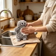 thumbnail image 4 of Bear Chenilles Hand Towel Cute Cartoons Bear Fuzzy Fuzzy Ball Hand Towel Absorbent Decorative Fuzzy Ball Hanging Towel For Bathrooms And Kitchens, 4 of 6