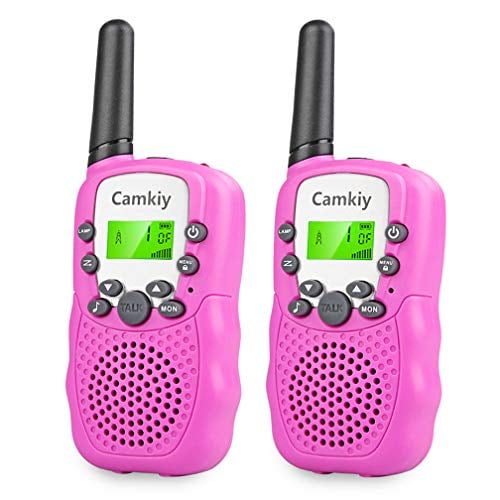 Walkie Talkies For Girls Pink Toys For 4 5 6 7 Year Old Kids Outdoor Fun, Birthday Gifts Toy For