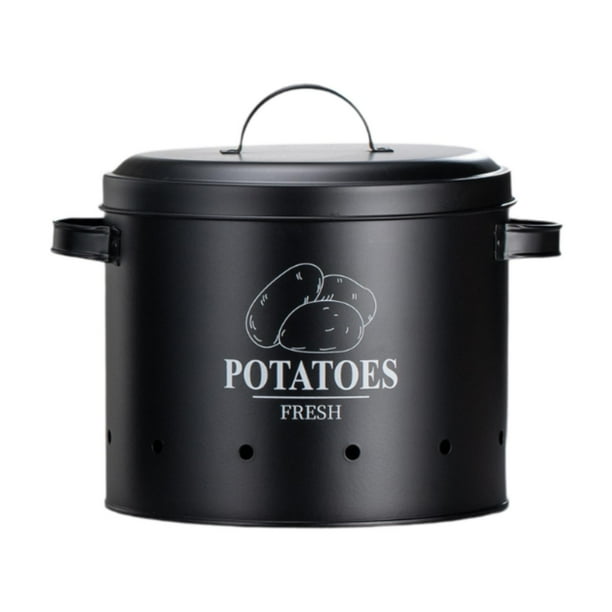 Recipiente para patatas con tapa y orificios de ventilación para conservar verduras frescas L