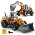 thumbnail image 2 of Excavadora de juguete para niños, excavadora con control remoto inalámbrico con carga USB, modelo para niños, juguetes para puesto, 2 of 5