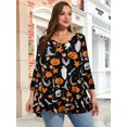 thumbnail image 5 of LARACE Women's Plus Size Tops 3/4 Length Sleeve Shirts Dressy Casual V Neck Tunic Blouse Flower93_3X, 5 of 6