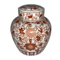 thumbnail image 3 of Chinese Red Coral Porcelain Jar 10"H - Oriental Furniture Warehouse, 3 of 4