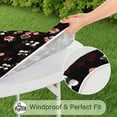 thumbnail image 5 of Pioneer Flower Floral Print Pattern Round Fitted Tablecloth with Elastic Edge,Dining Table Cover Waterproof,Outdoor Round Tablecloth for Camping,Dining,Indoor and Outdoor, 5 of 7