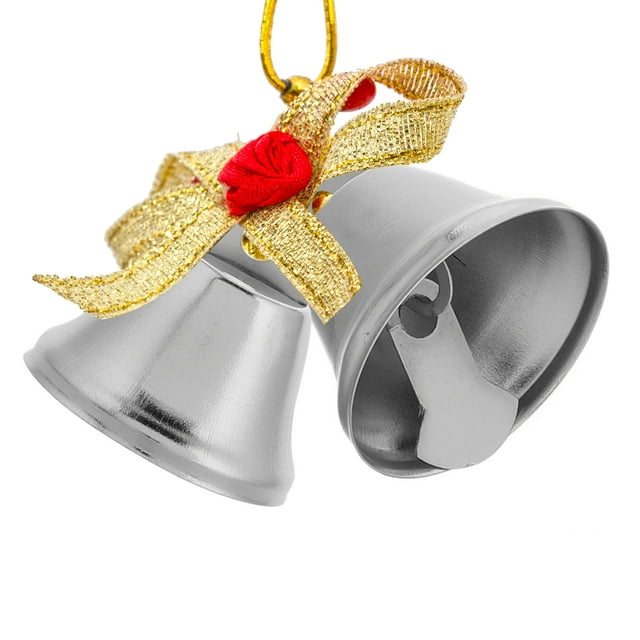 CTIRCHIU 20 Pcs Metal Jingle Bells For DIY Projects And Crafting Supplies Silver Iron