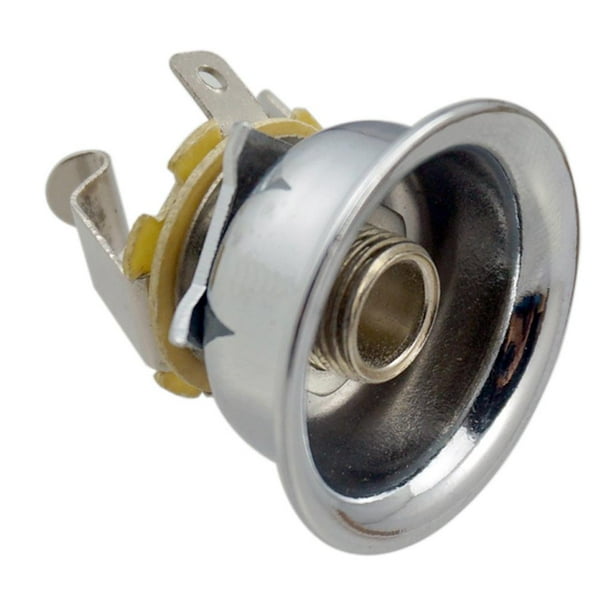 Enchufe de salida de pastilla de guitarra de 1/4 pulgadas Yuyangstore Plata Toma de guitarra eléctrica