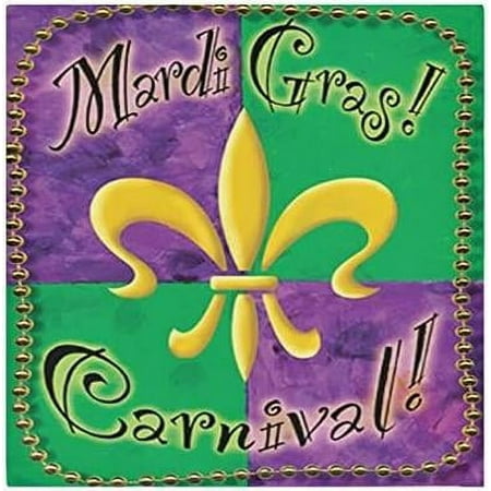 

Hyjoy 20*20in Mardi Gras Cloth Napkins Set of 1 Oversized Washable Reusable Polyester Dinner Table Napkins for Family Restaurant Party Decor