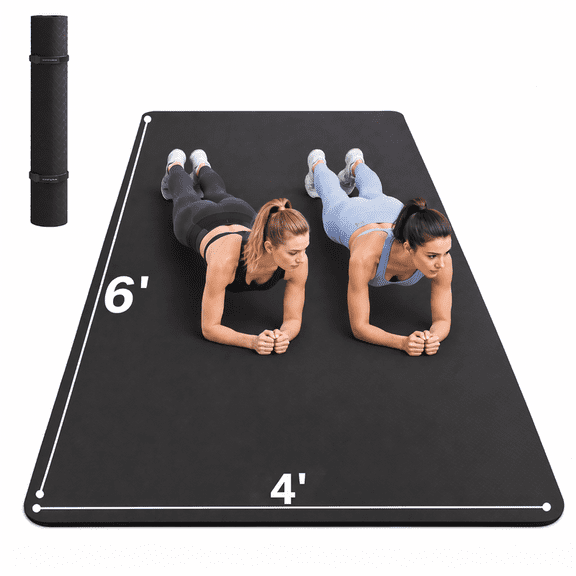 Extra Large Yoga Mat - Multiple Sizes (43x72" to 54x78"), Non-Slip Thick Yoga Mat, Eco-Friendly Workout Mat & Exercise Mat for Home Yoga, Pilates, Stretching