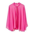 thumbnail image 5 of Segolike Women Chiffon Shawl Wrap Soft Capelet Sun Shawl for Party Dress Accessories Rose Red, 5 of 8