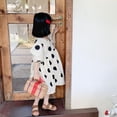 thumbnail image 5 of Baby & Toddler Kids Girls Polka Dot Princess Dress Children's Big Dot Dress Summer Girl Puff Sleeve Princess Skirt Children's Skirt Play Dress,2-3Y, 5 of 14