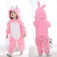 thumbnail image 4 of Pelele de bebé Unisex, mono de franela de invierno y otoño, trajes de Cosplay de animales, conejo oso de fresa vestir, 4 of 5