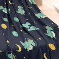 thumbnail image 3 of Dark Blue Dinosaurs Space Pattern Blanket,Comfortable Soft Lamb Wool Throw Blanket,All Season,Warm Lightweight Blankets for Sofa Bed Couch Living Room Chair,30"x40", 3 of 4