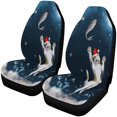 thumbnail image 1 of ABPHQTO Juego de 2 fundas para asientos de coche Cat Wear Red Christmas Hat Universal Auto Asientos delanteros Protector para coche, SUV Sedan, Camión, 1 of 3