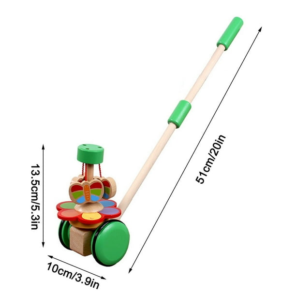 Lolmot Toddler Push Toys for Walking Wooden Push Pull Activity Walking Toy Toddlers 18 Months to 6 Year Old Kids