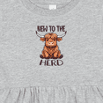 thumbnail image 4 of Inktastic New to the Herd Highland Cow Girls Baby Dress, 4 of 5