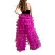 thumbnail image 4 of VISgogo Pantalones de tul para mujer, pantalones femeninos de cintura alta de hilo con volantes de múltiples capas de patchwork de color sólido VISgogo moda, 4 of 5