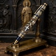 thumbnail image 4 of TanSiDing Christian Cross Pen for Men Women, Stainless Steel Engraved Ballpoint Pen, Inspirational Gift for Baptism Confirmation, Smooth Writing Office Journal Pen, 4 of 6