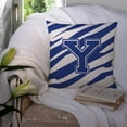 thumbnail image 3 of Letter Y Initial Tiger Stripe Blue and White Fabric Decorative Pillow, 3 of 4