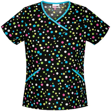 Candy Dot Mock Wrap Top