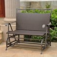 thumbnail image 1 of International Caravan Valencia Patio Glider Loveseat in Chocolate, 1 of 2