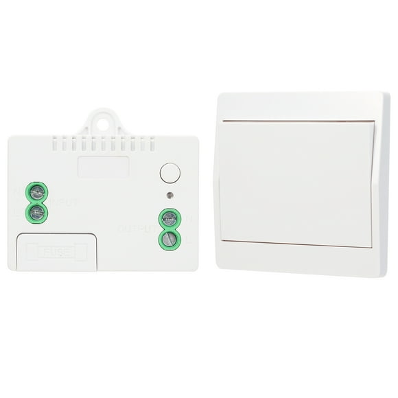 433HMz RF Wireless Remote Control Switch Module and Self-powered Push Button Wall Light Switch Remote Controller 1527 with Stickers Free Position Flexible