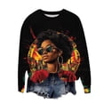 thumbnail image 4 of Tnhcen Women's Black History Month Crewneck Sweatshirt - Oversized Stretchy Long Sleeve Tops with Print Plus Size Casual Daily Wear (S-2XL), 4 of 4