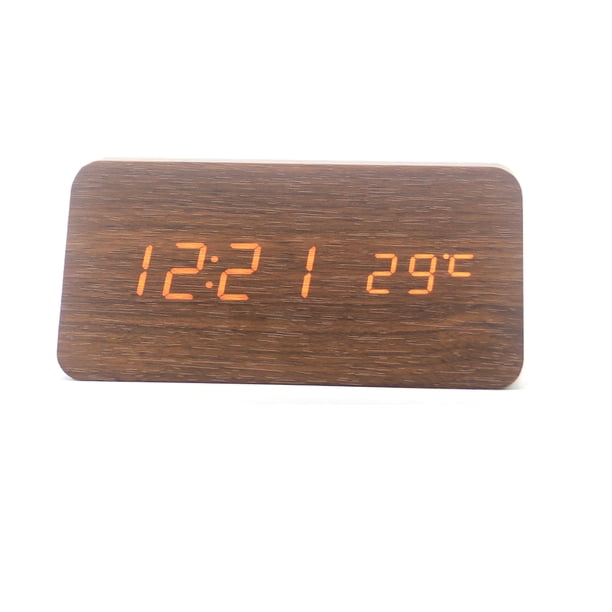 Reloj Triangular Control De Voz Creativo Led Despertador Electrónico Digital De Madera matsuzay EL014023-02