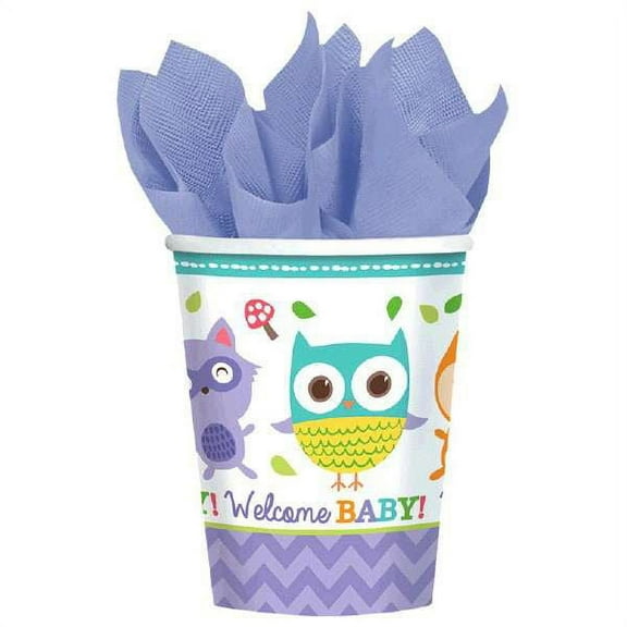 Baby Shower 'Woodland Welcome' 9oz Paper Cups (8ct)