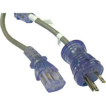 CableWholesale 10W2-51510 Hospital Grade  Green Dot  Power Cord  14 AWG  SJT  15 Amp 125 Volt  10 Foot