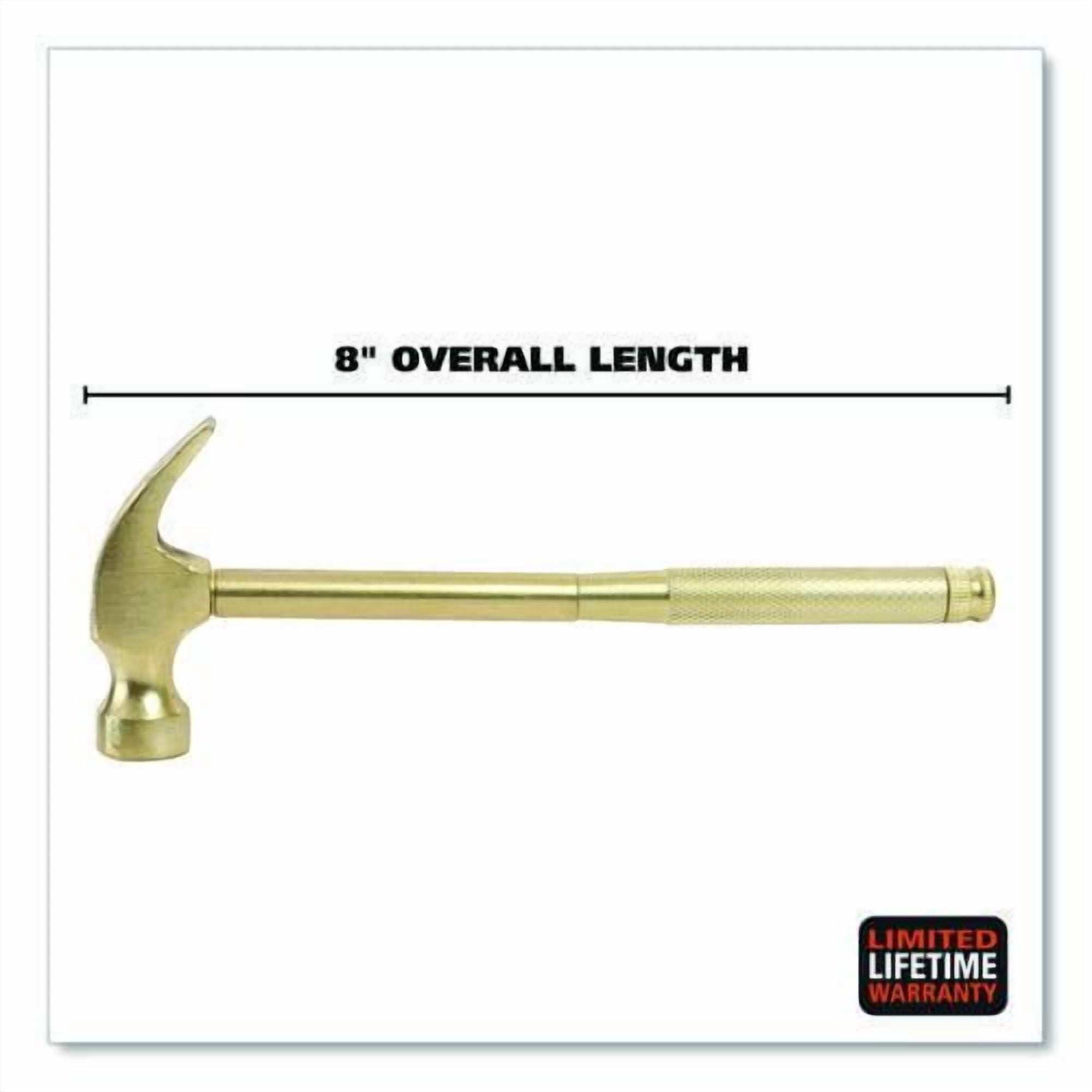 5-in-1 Carpenter's Hammer with Nesting Handle Containing Four Screwdrivers, 6.5" Long Gold Handle | Bundle of 5
