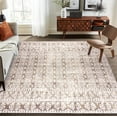 thumbnail image 4 of ReaLife Rugs Machine Washable Printed Luna Tribal Stripe Light Beige Ivory Eco-friendly Recycled Fiber Area Runner Rug (7'6" x 9'6"), 4 of 7