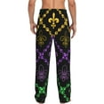 thumbnail image 3 of Fotbe Mardi Gra Geometric Men's Pajama Pants,Sleepwear Pants,Pj Bottoms Drawstring And Pockets-Medium, 3 of 9