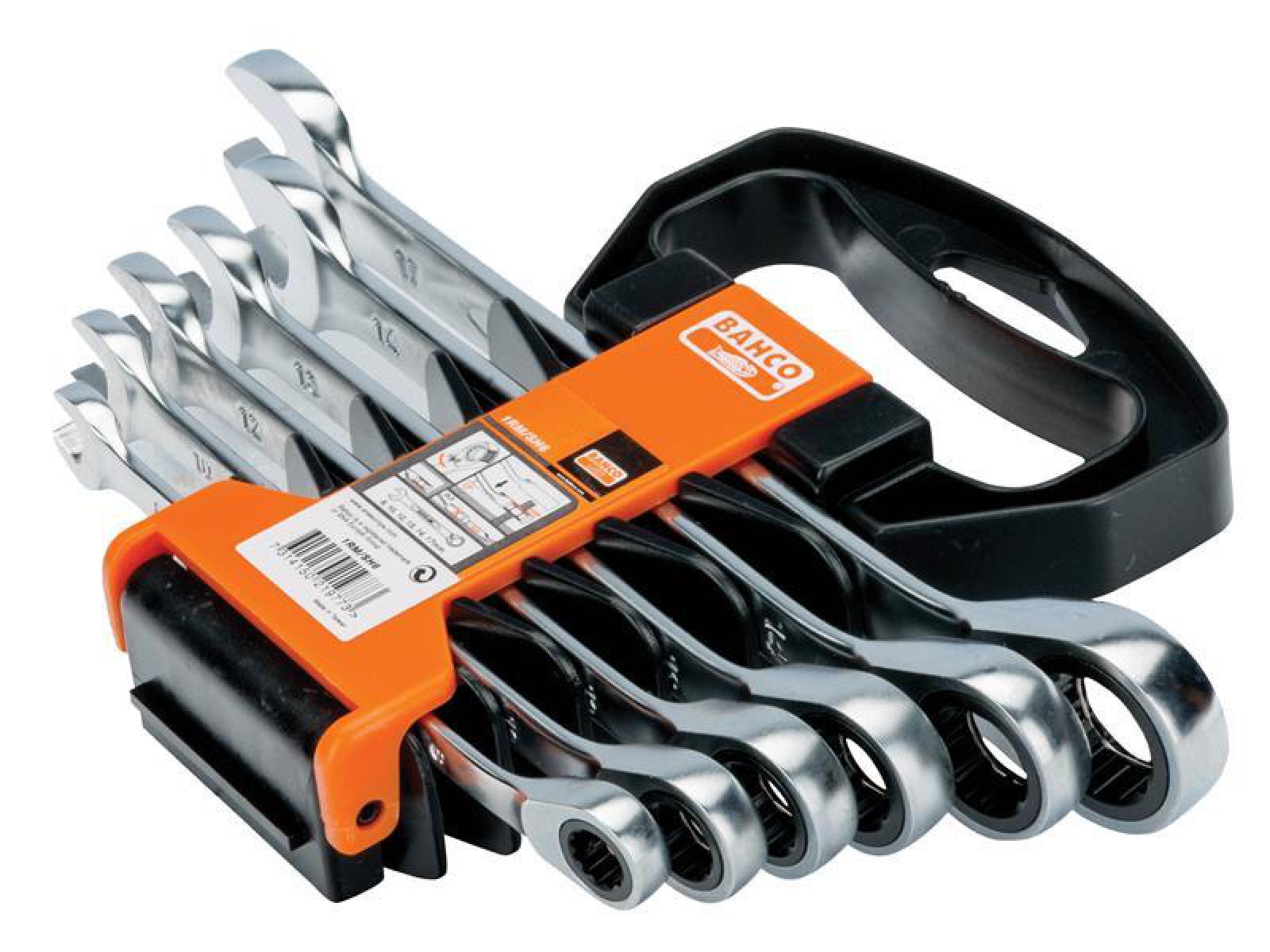 Bahco - 1RM Ratcheting Combination Wrench Set, 6 Piece